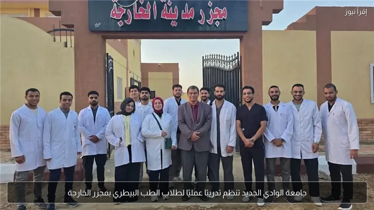 جامعة الوادي الجديد تنظم تدريبًا عمليًا لطلاب الطب البيطري بمجزر الخارجة