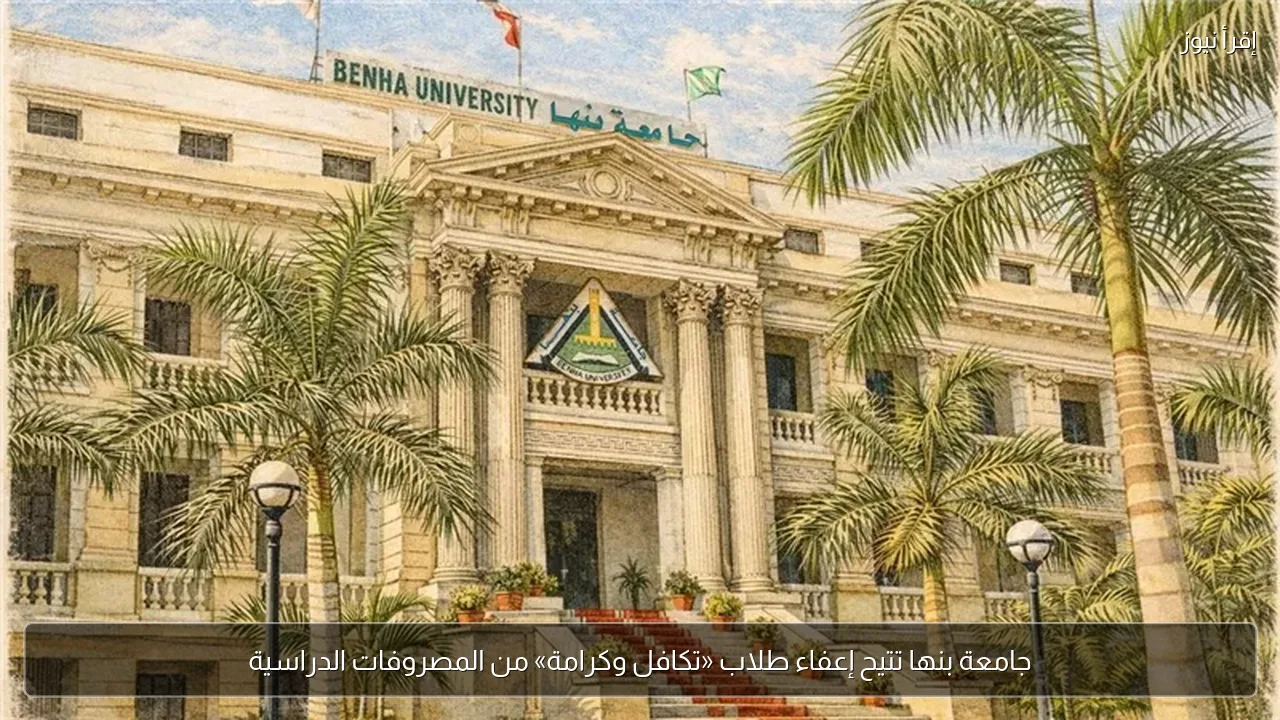جامعة بنها تتيح إعفاء طلاب «تكافل وكرامة» من المصروفات الدراسية