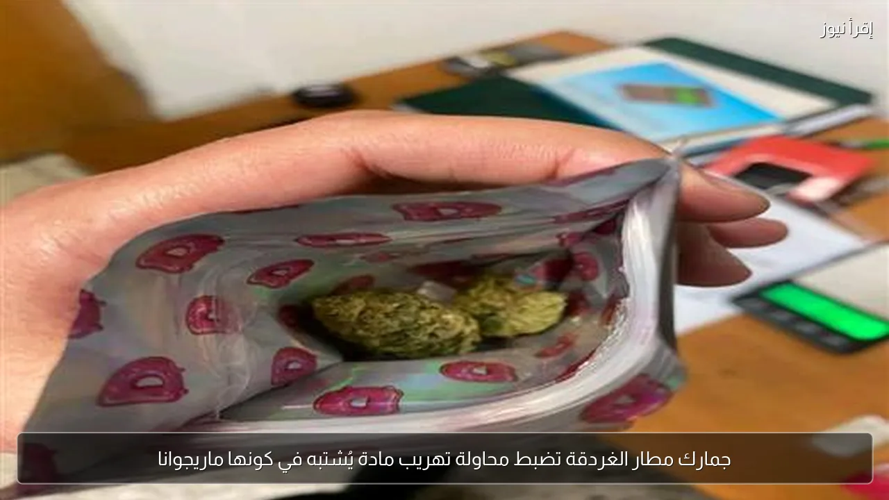 جمارك مطار الغردقة تضبط محاولة تهريب مادة يُشتبه في كونها ماريجوانا