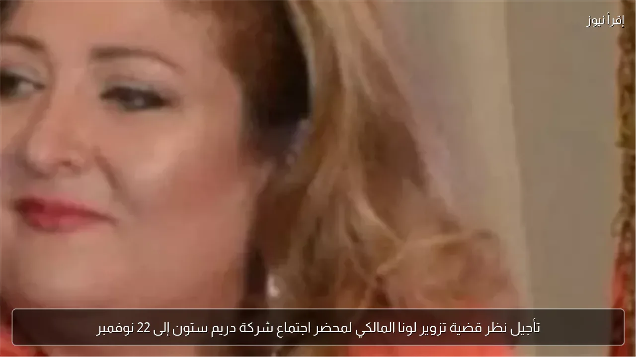 تأجيل نظر قضية تزوير لونا المالكي لمحضر اجتماع شركة دريم ستون إلى 22 نوفمبر