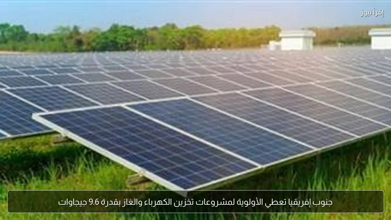 جنوب إفريقيا تعطي الأولوية لمشروعات تخزين الكهرباء والغاز بقدرة 9.6 جيجاوات