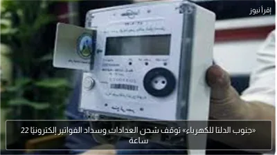 «جنوب الدلتا للكهرباء» توقف شحن العدادات وسداد الفواتير إلكترونيًا 22 ساعة