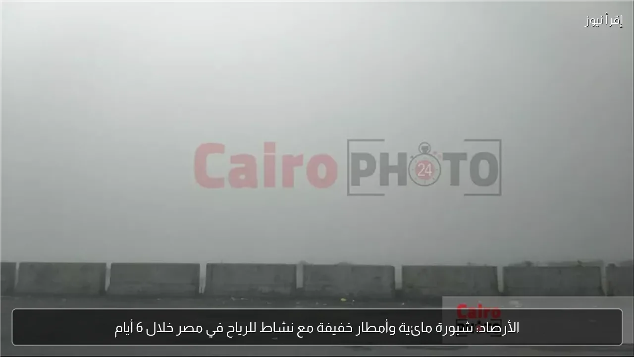 الأرصاد: شبورة مائية وأمطار خفيفة مع نشاط للرياح في مصر خلال 6 أيام