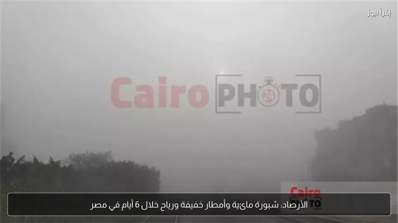 الأرصاد: شبورة مائية وأمطار خفيفة ورياح خلال 6 أيام في مصر