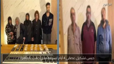 حبس تشكيل عصابي 4 أيام لسرقة محل ذهب بالقاهرة