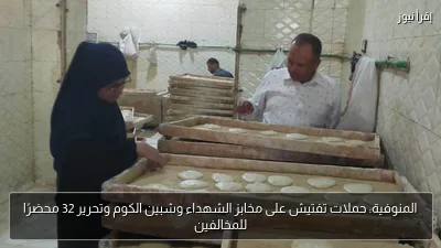 المنوفية: حملات تفتيش على مخابز الشهداء وشبين الكوم وتحرير 32 محضرًا للمخالفين