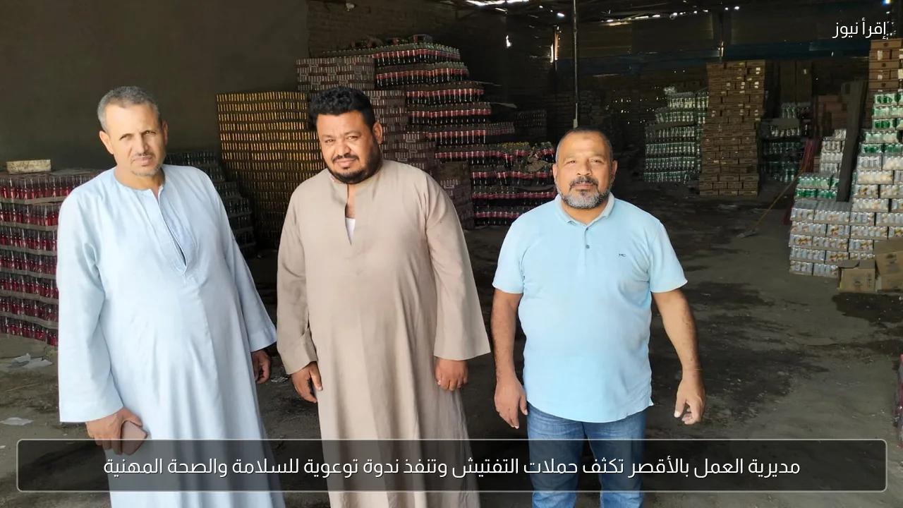 مديرية العمل بالأقصر تكثف حملات التفتيش وتنفذ ندوة توعوية للسلامة والصحة المهنية