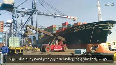 خبراء: زيادة الإنتاج وتوطين الصناعة طريق مصر لخفض فاتورة الاستيراد