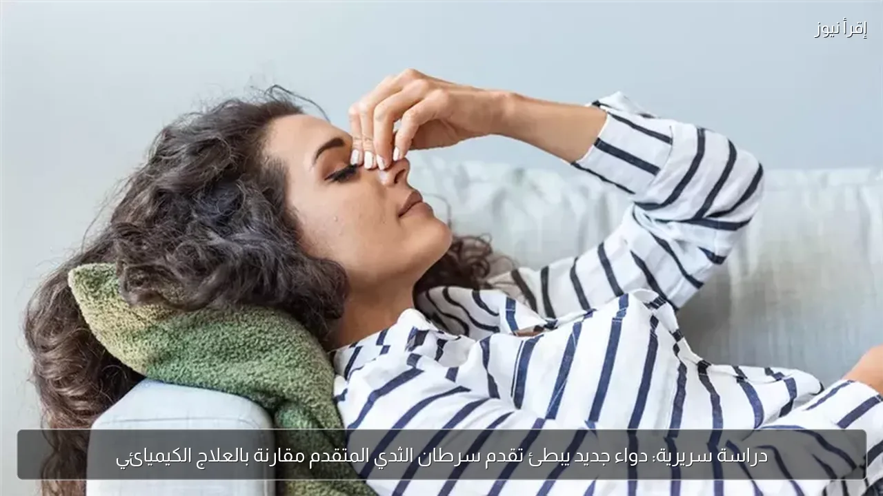 دراسة سريرية: دواء جديد يبطئ تقدم سرطان الثدي المتقدم مقارنة بالعلاج الكيميائي