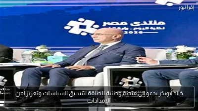 خالد أبوبكر يدعو إلى منصة وطنية للطاقة لتنسيق السياسات وتعزيز أمن الإمدادات
