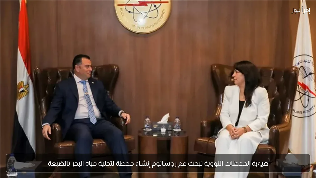 هيئة المحطات النووية تبحث مع روساتوم إنشاء محطة لتحلية مياه البحر بالضبعة