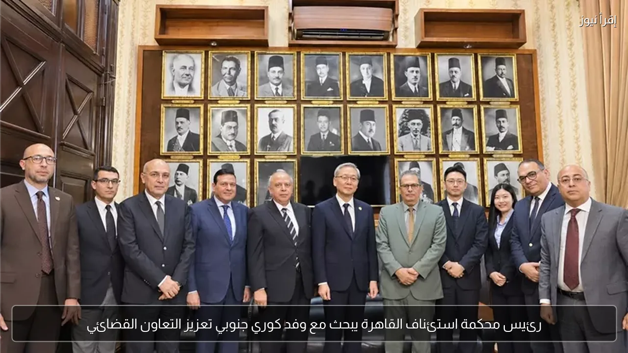 رئيس محكمة استئناف القاهرة يبحث مع وفد كوري جنوبي تعزيز التعاون القضائي