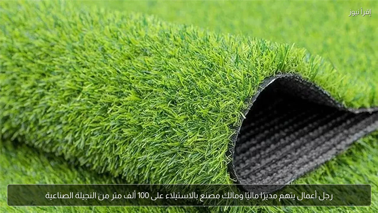 رجل أعمال يتهم مديرًا ماليًا ومالك مصنع بالاستيلاء على 100 ألف متر من النجيلة الصناعية