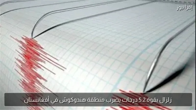زلزال بقوة 5.2 درجات يضرب منطقة هندوكوش في أفغانستان