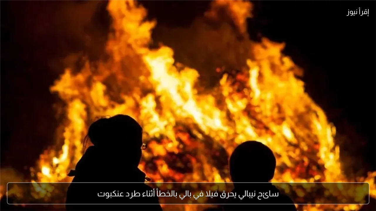 سائح نيبالي يحرق فيلا في بالي بالخطأ أثناء طرد عنكبوت