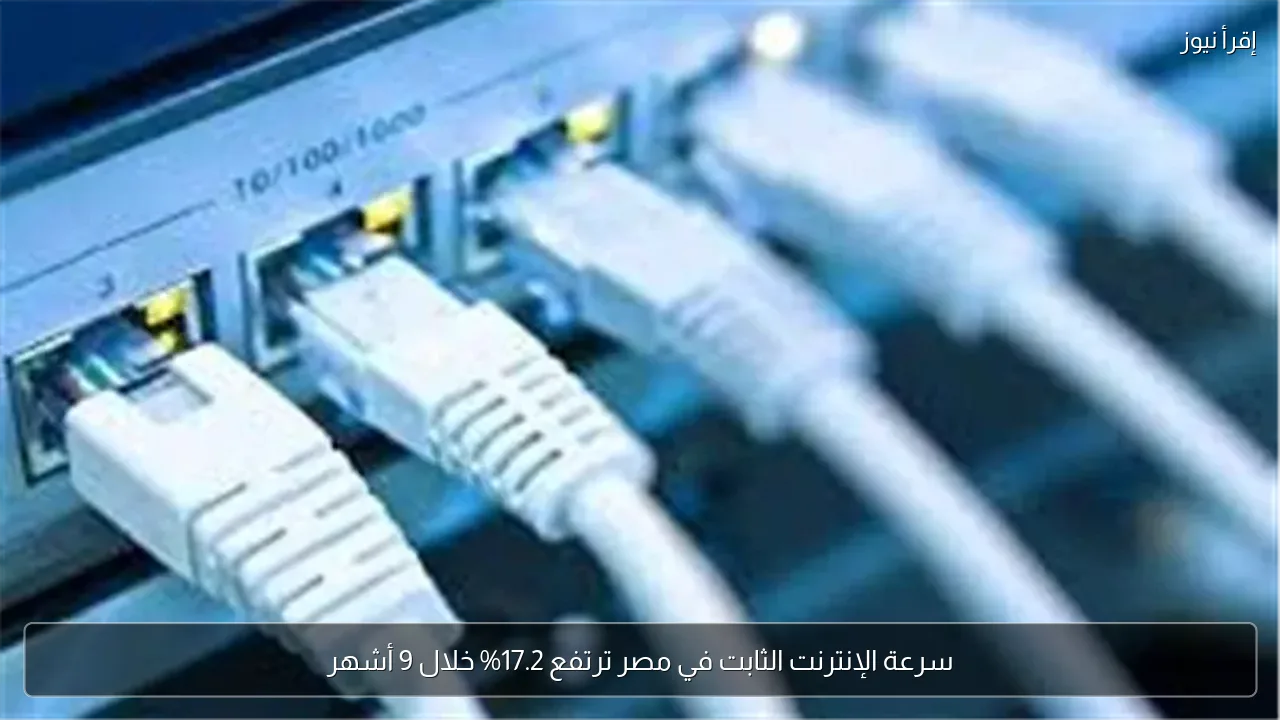 سرعة الإنترنت الثابت في مصر ترتفع 17.2% خلال 9 أشهر
