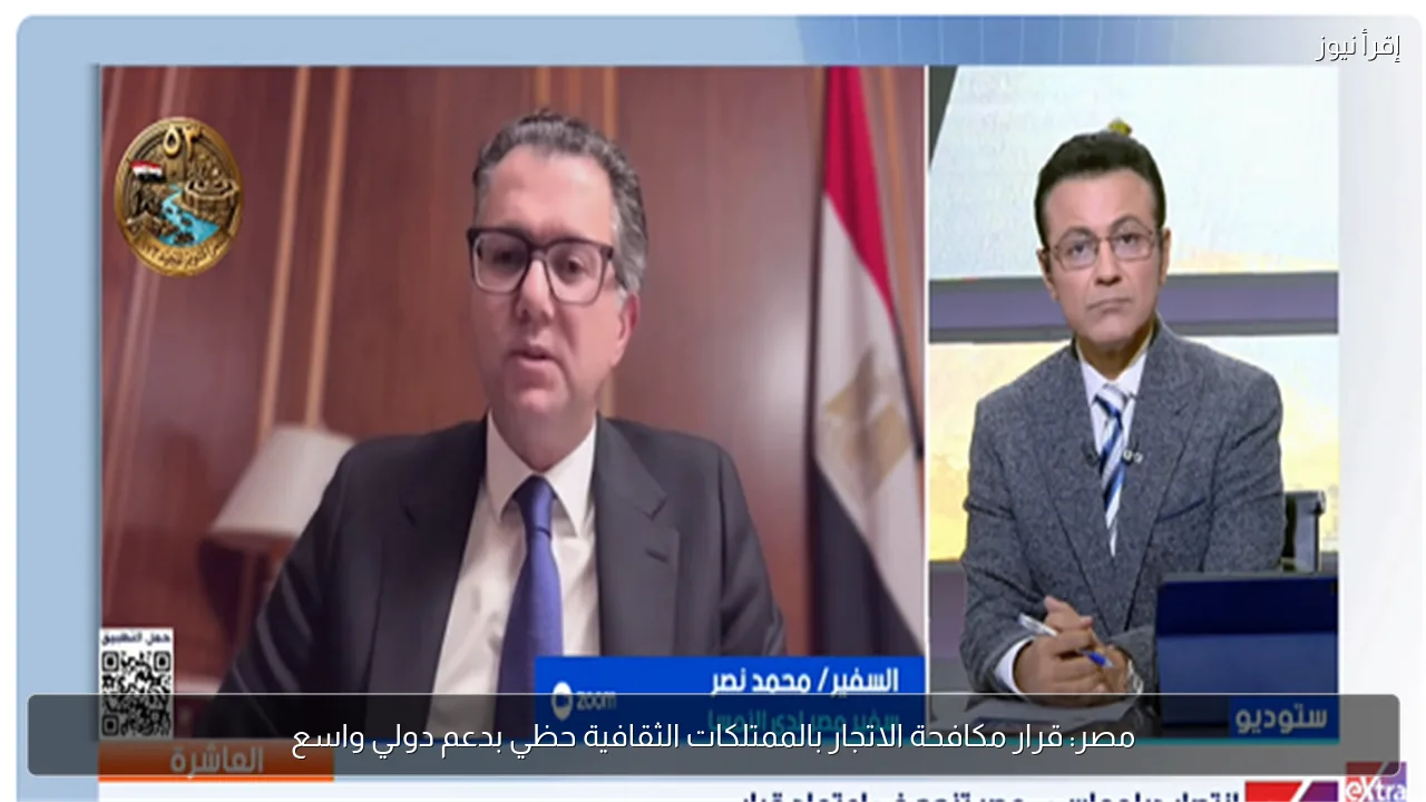 مصر: قرار مكافحة الاتجار بالممتلكات الثقافية حظي بدعم دولي واسع
