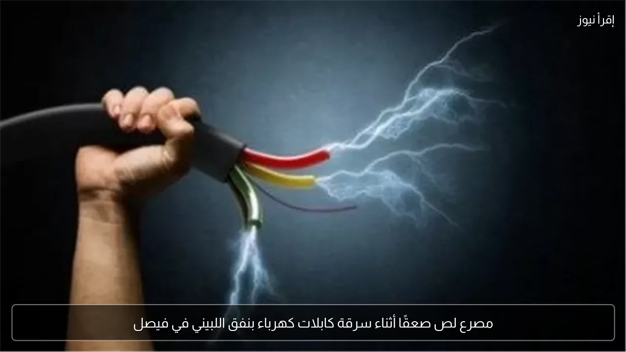 مصرع لص صعقًا أثناء سرقة كابلات كهرباء بنفق اللبيني في فيصل