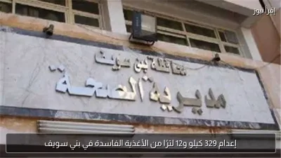 إعدام 329 كيلو و12 لترًا من الأغذية الفاسدة في بني سويف