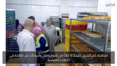 محافظ كفرالشيخ: ضبط 18 طنًا من لحوم وملح وأسماك غير صالحة في حملات تفتيشية