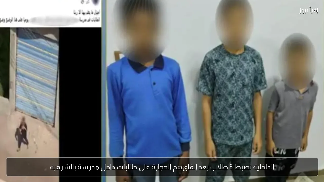 الداخلية تضبط 3 طلاب بعد إلقائهم الحجارة على طالبات داخل مدرسة بالشرقية