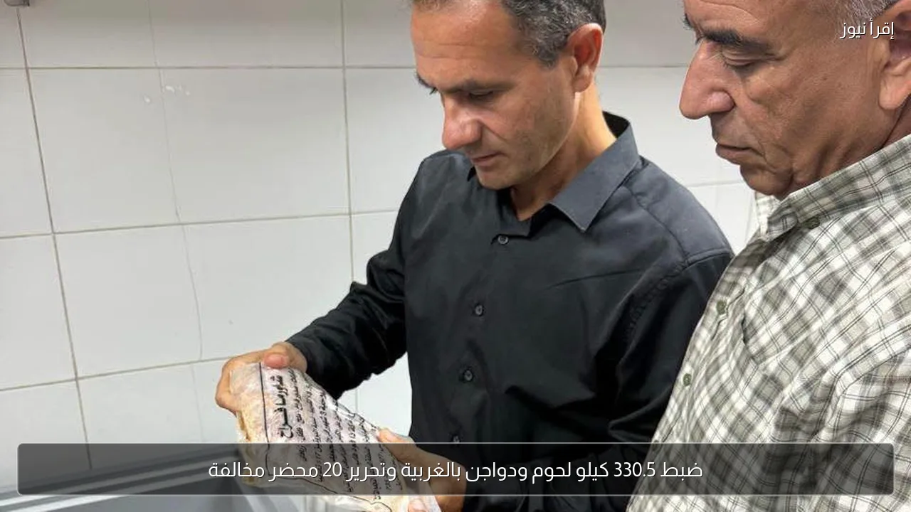 ضبط 330.5 كيلو لحوم ودواجن بالغربية وتحرير 20 محضر مخالفة