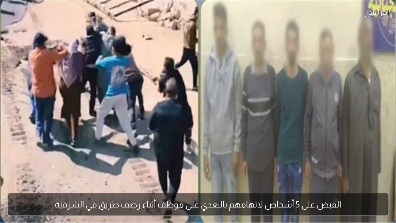 القبض على 5 أشخاص لاتهامهم بالتعدي على موظف أثناء رصف طريق في الشرقية