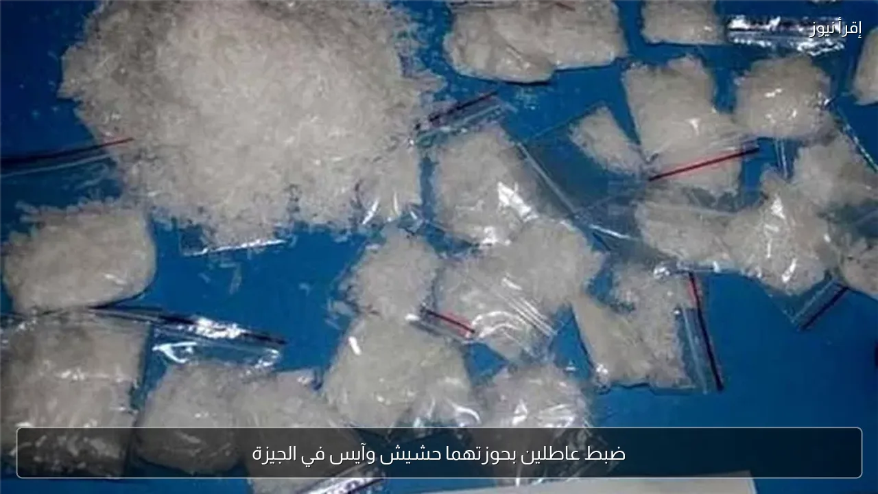 ضبط عاطلين بحوزتهما حشيش وآيس في الجيزة