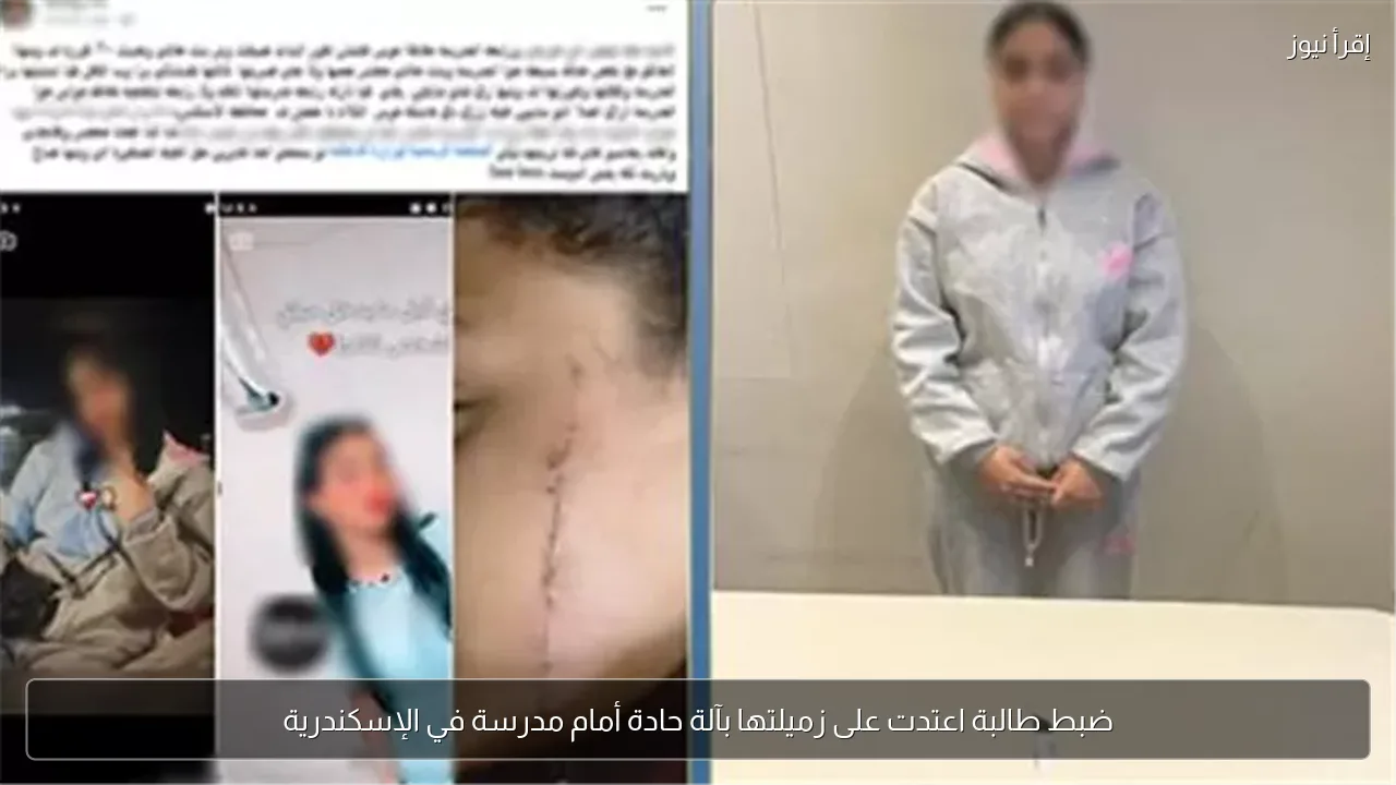 ضبط طالبة اعتدت على زميلتها بآلة حادة أمام مدرسة في الإسكندرية