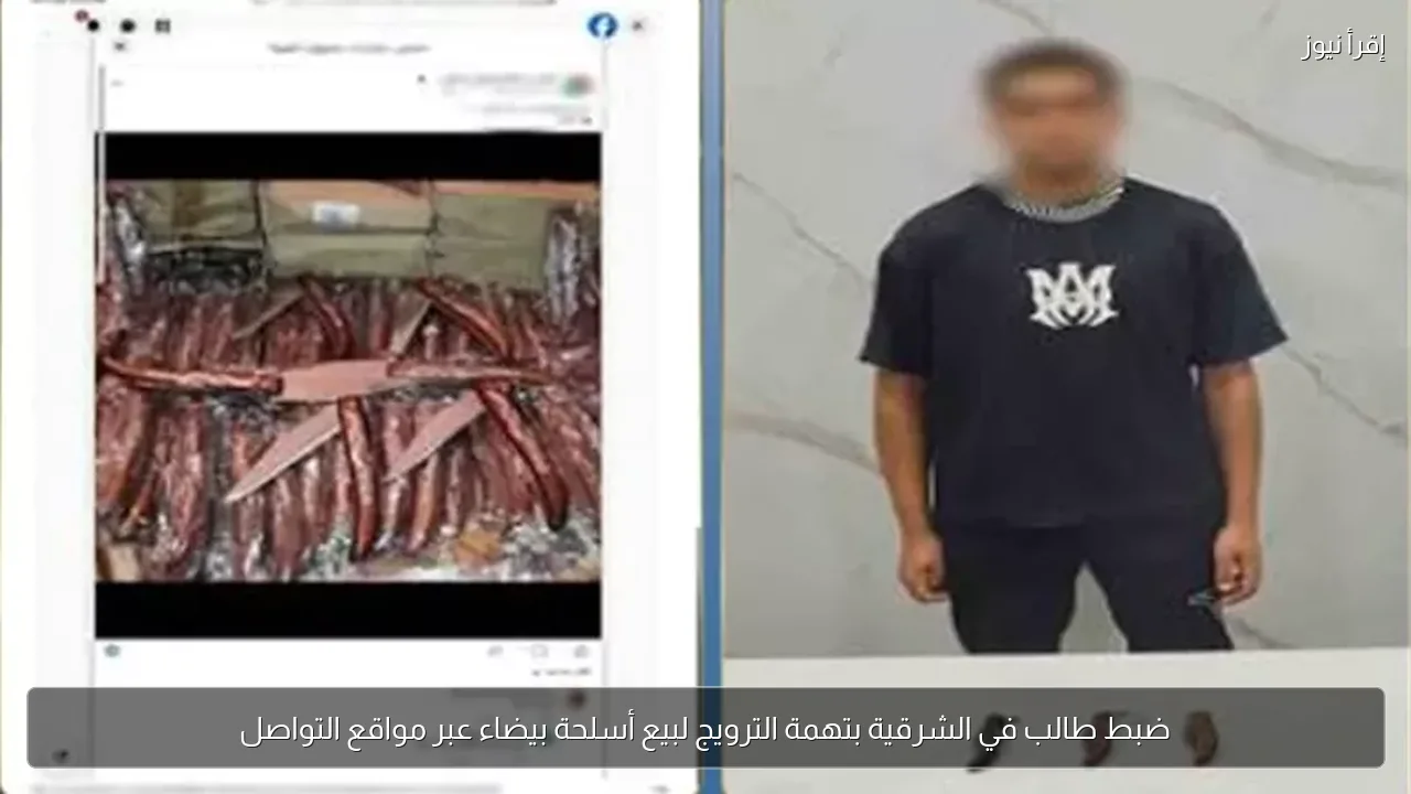 ضبط طالب في الشرقية بتهمة الترويج لبيع أسلحة بيضاء عبر مواقع التواصل