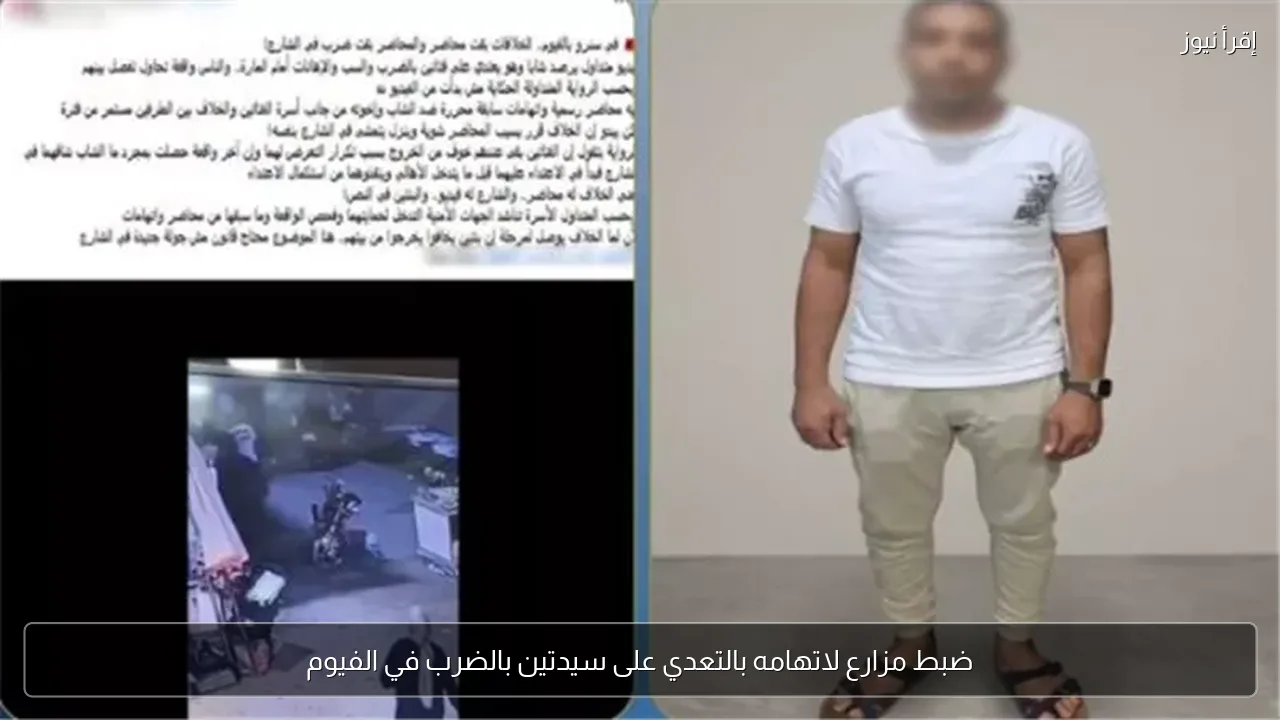 ضبط مزارع لاتهامه بالتعدي على سيدتين بالضرب في الفيوم