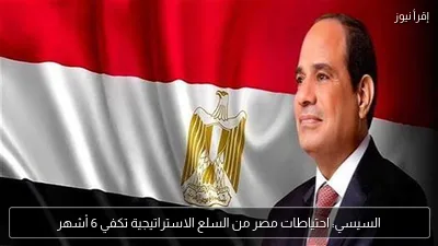 السيسي: احتياطات مصر من السلع الاستراتيجية تكفي 6 أشهر