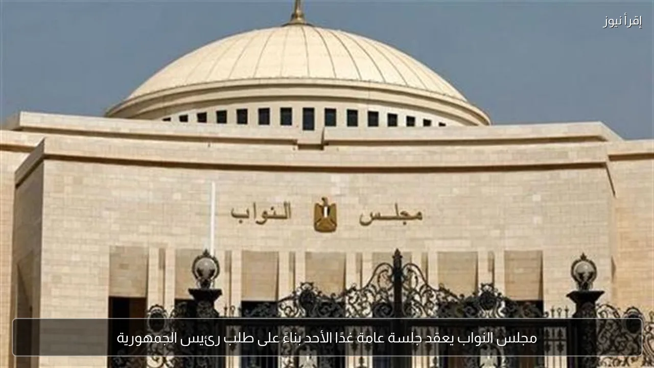 مجلس النواب يعقد جلسة عامة غدًا الأحد بناءً على طلب رئيس الجمهورية
