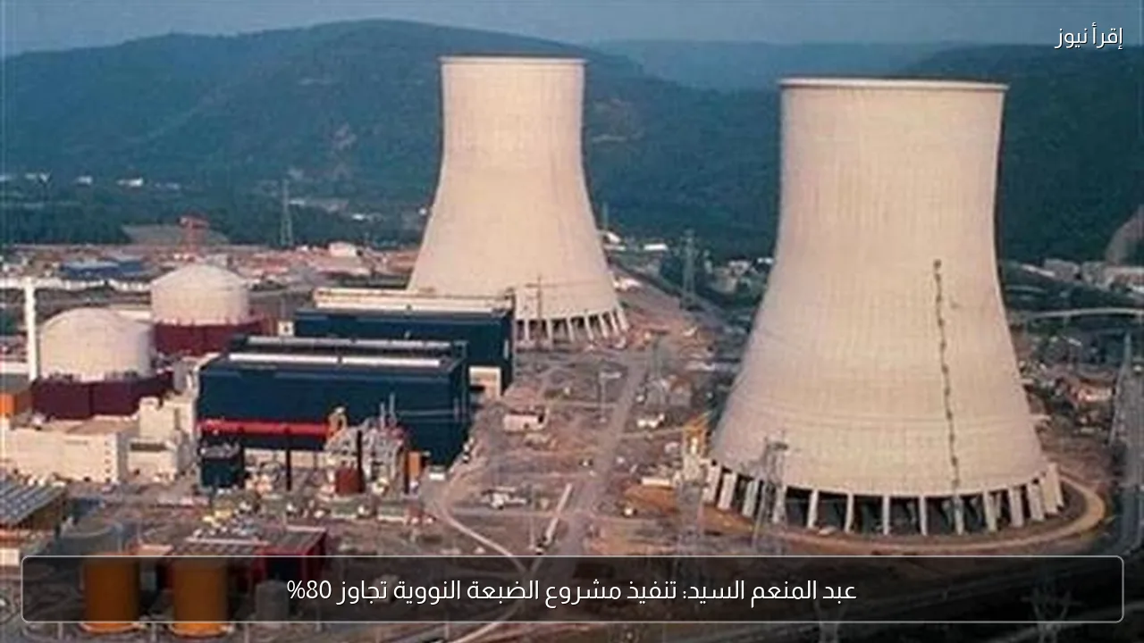 عبد المنعم السيد: تنفيذ مشروع الضبعة النووية تجاوز 80%