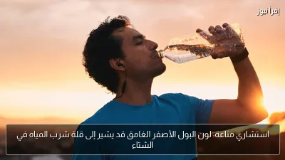 استشاري مناعة: لون البول الأصفر الغامق قد يشير إلى قلة شرب المياه في الشتاء