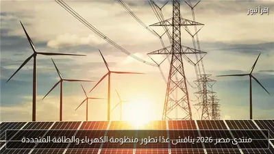 منتدى مصر 2026 يناقش غدًا تطور منظومة الكهرباء والطاقة المتجددة