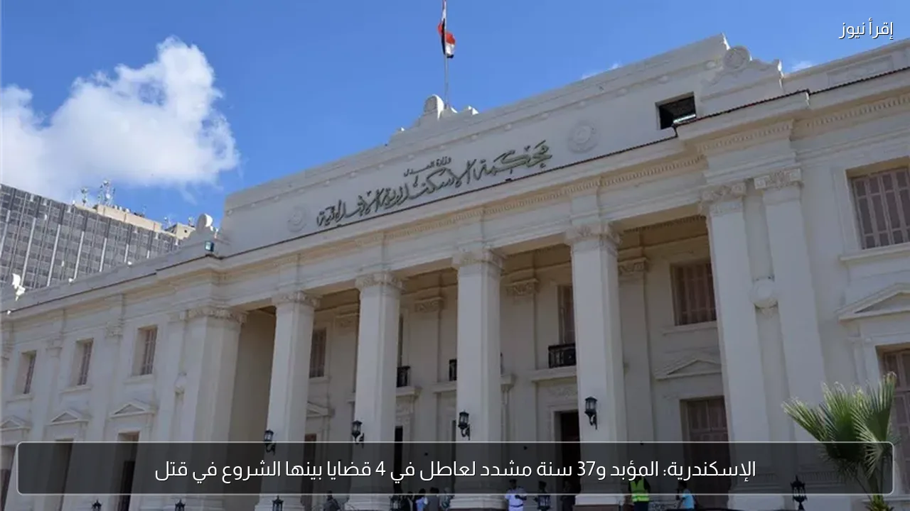 الإسكندرية: المؤبد و37 سنة مشدد لعاطل في 4 قضايا بينها الشروع في قتل