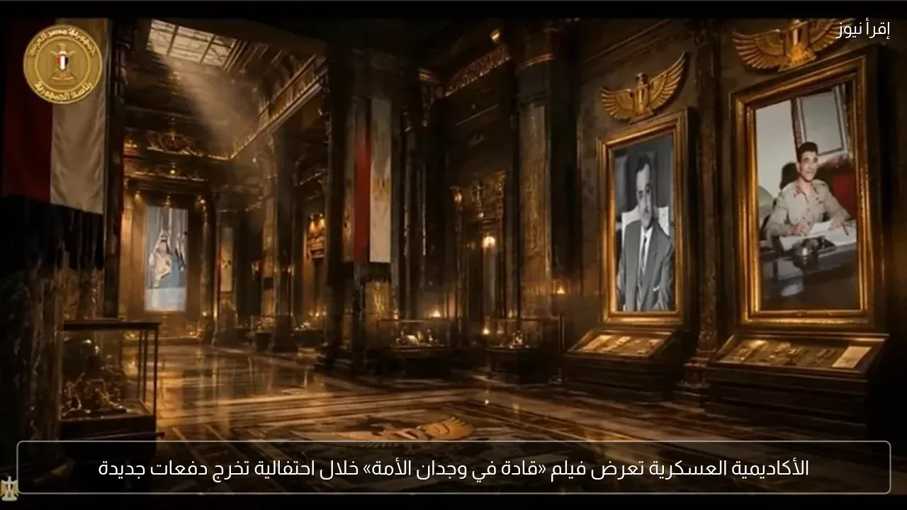 الأكاديمية العسكرية تعرض فيلم «قادة في وجدان الأمة» خلال احتفالية تخرج دفعات جديدة