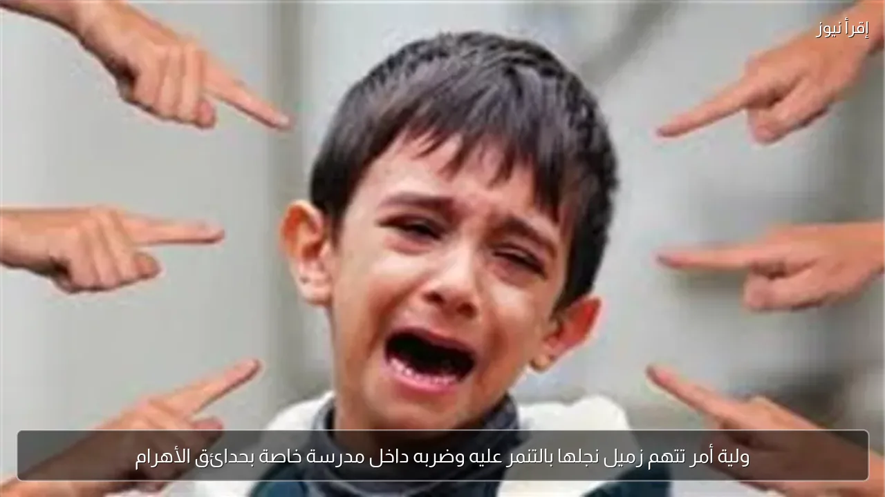 ولية أمر تتهم زميل نجلها بالتنمر عليه وضربه داخل مدرسة خاصة بحدائق الأهرام