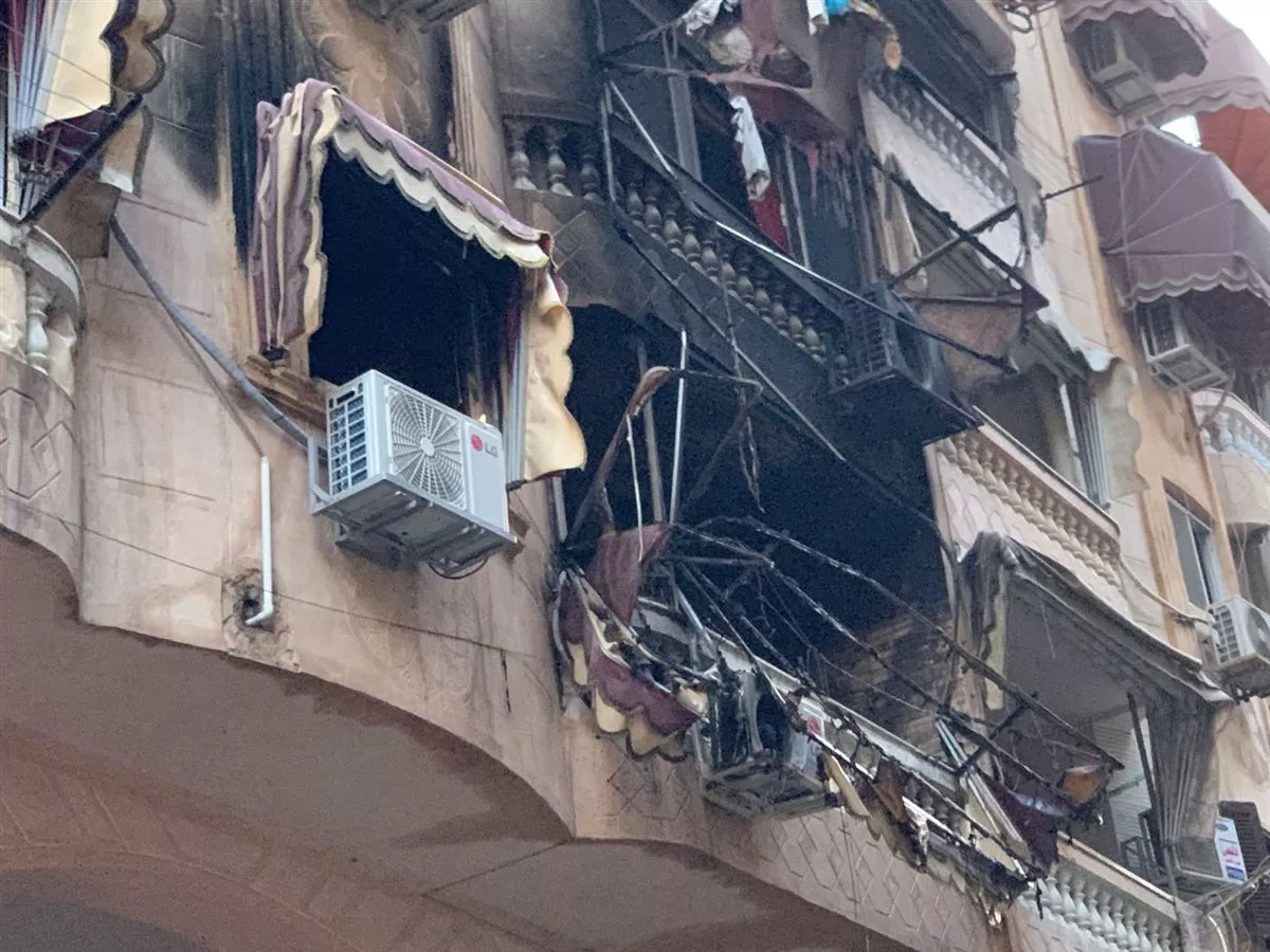 جهود السيطرة على حريق ببورسعيد