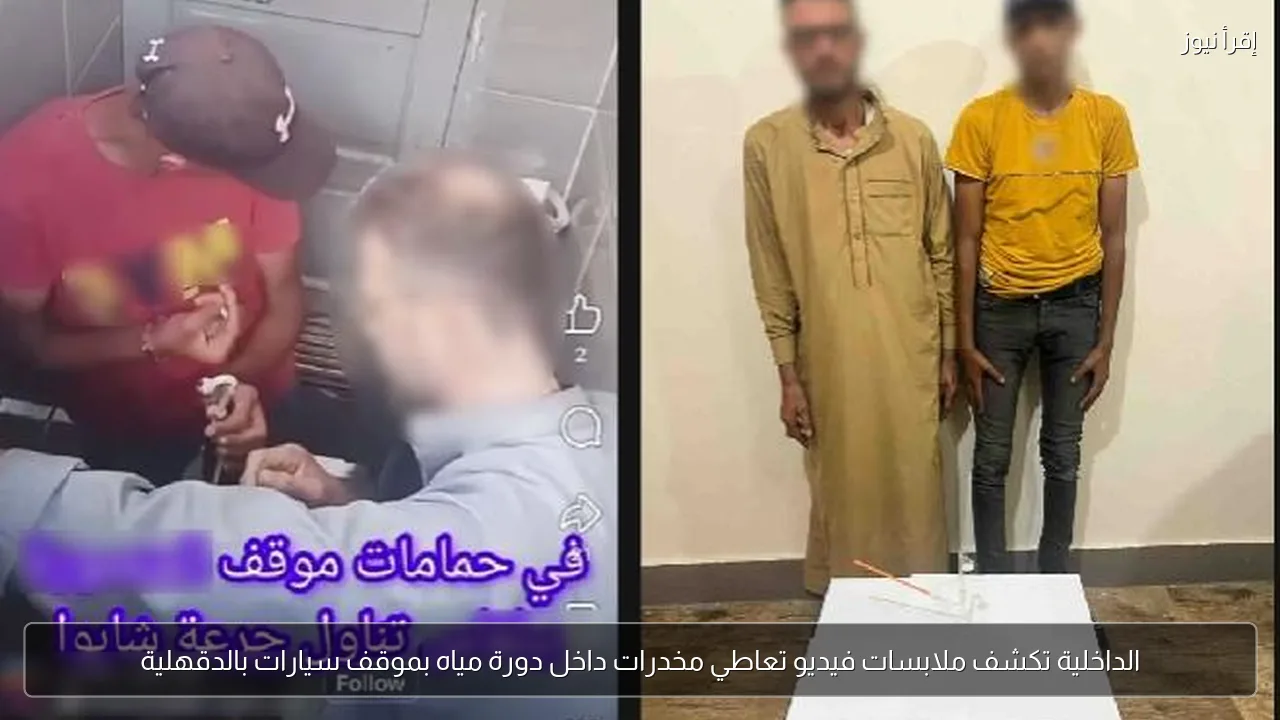 الداخلية تكشف ملابسات فيديو تعاطي مخدرات داخل دورة مياه بموقف سيارات بالدقهلية