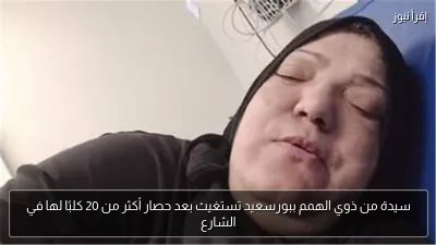 سيدة من ذوي الهمم ببورسعيد تستغيث بعد حصار أكثر من 20 كلبًا لها في الشارع