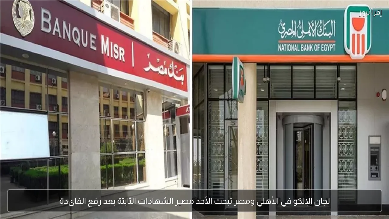 لجان الإلكو في الأهلي ومصر تبحث الأحد مصير الشهادات الثابتة بعد رفع الفائدة