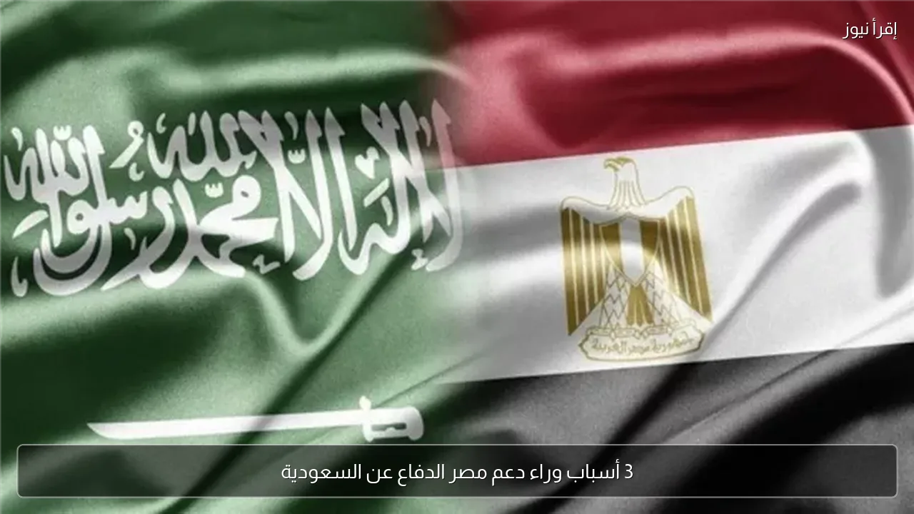 3 أسباب وراء دعم مصر الدفاع عن السعودية