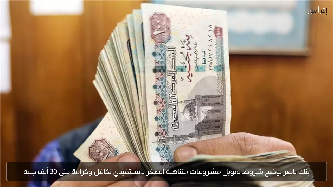 بنك ناصر يوضح شروط تمويل مشروعات متناهية الصغر لمستفيدي تكافل وكرامة حتى 30 ألف جنيه