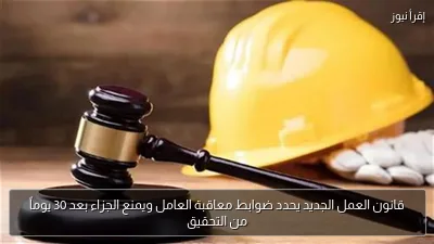 قانون العمل الجديد يحدد ضوابط معاقبة العامل ويمنع الجزاء بعد 30 يوماً من التحقيق