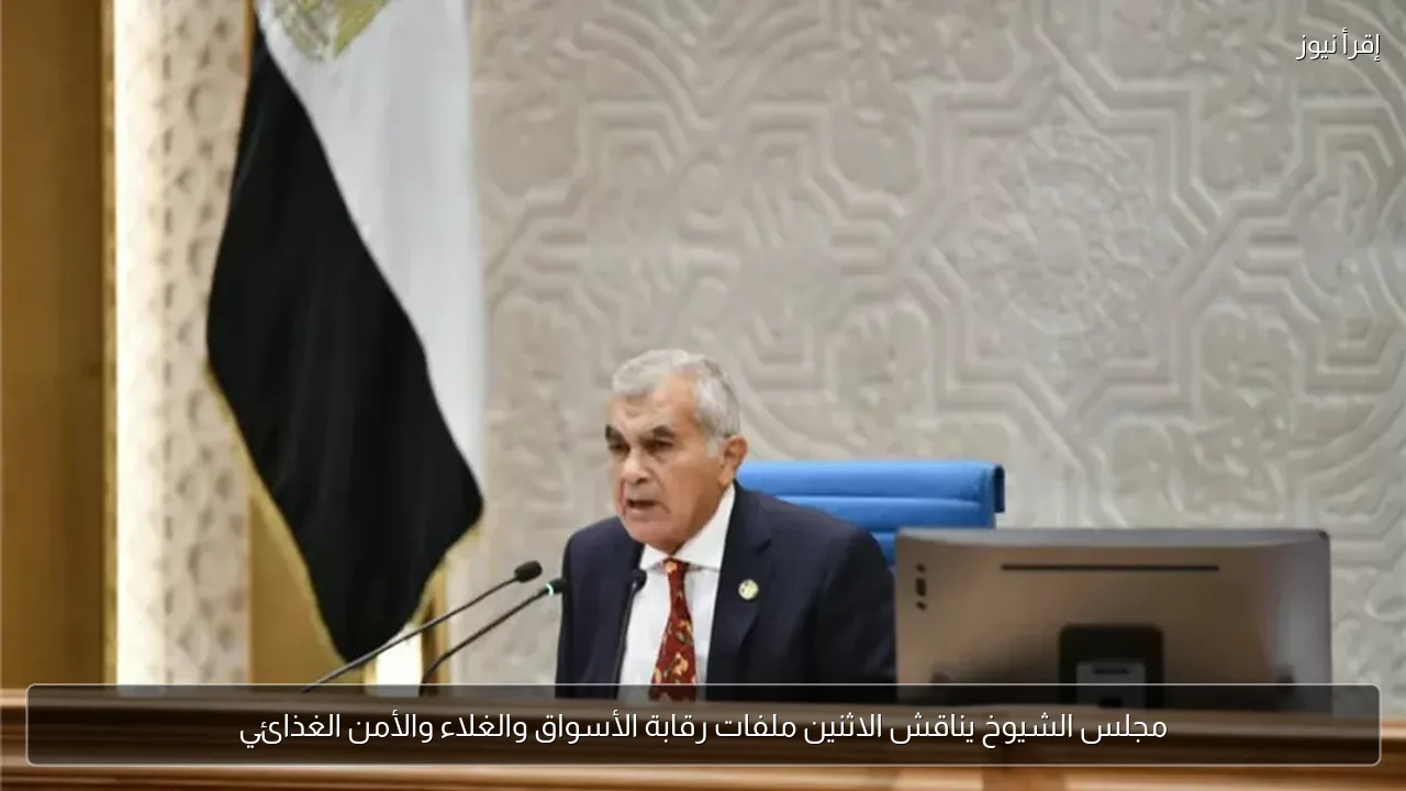 مجلس الشيوخ يناقش الاثنين ملفات رقابة الأسواق والغلاء والأمن الغذائي
