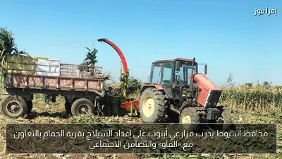 محافظ أسيوط يدرب مزارعي أبنوب على إعداد السيلاج بقرية الحمام بالتعاون مع «الفاو» والتضامن الاجتماعي