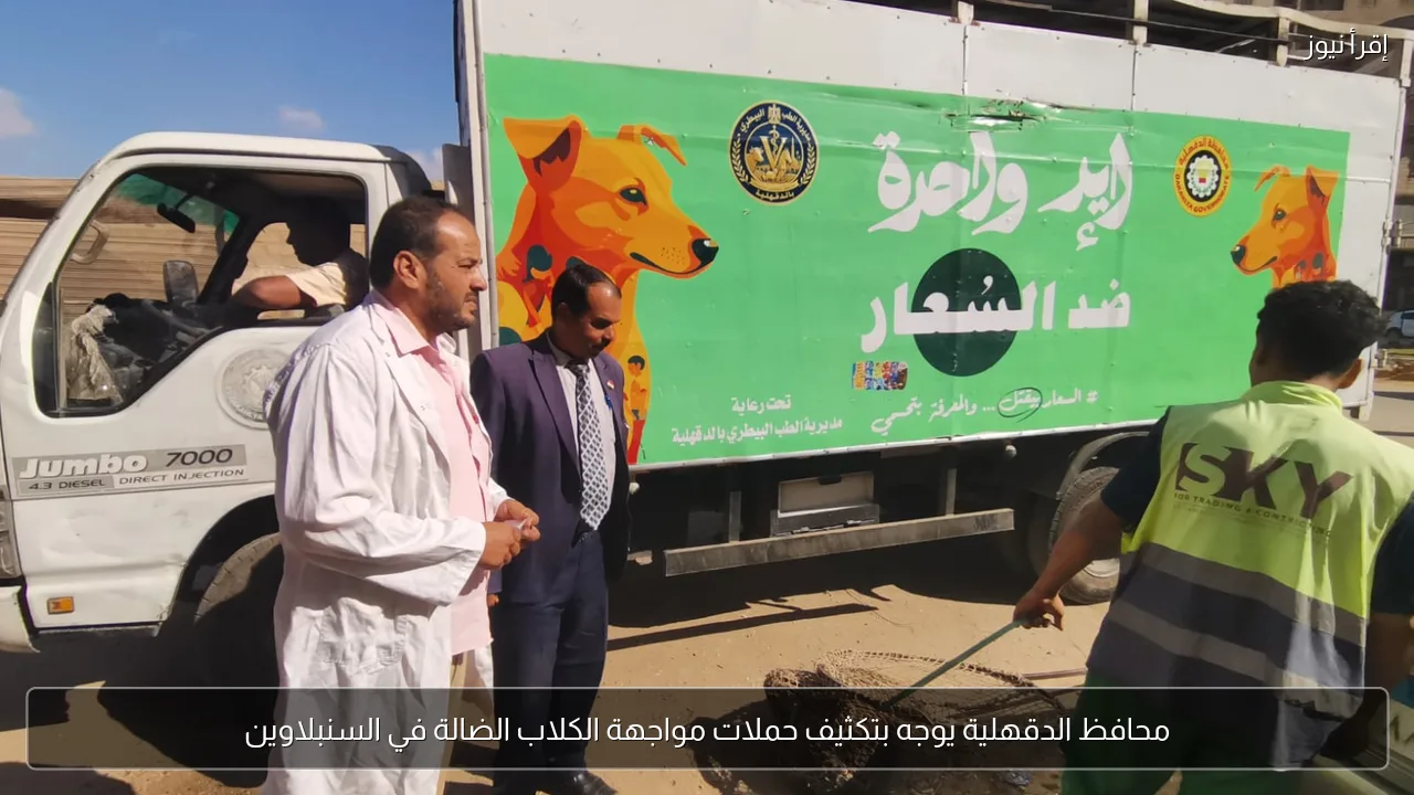 محافظ الدقهلية يوجه بتكثيف حملات مواجهة الكلاب الضالة في السنبلاوين