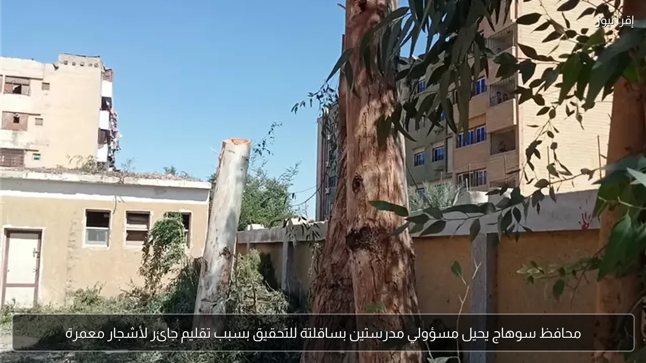 محافظ سوهاج يحيل مسؤولي مدرستين بساقلتة للتحقيق بسبب تقليم جائر لأشجار معمرة